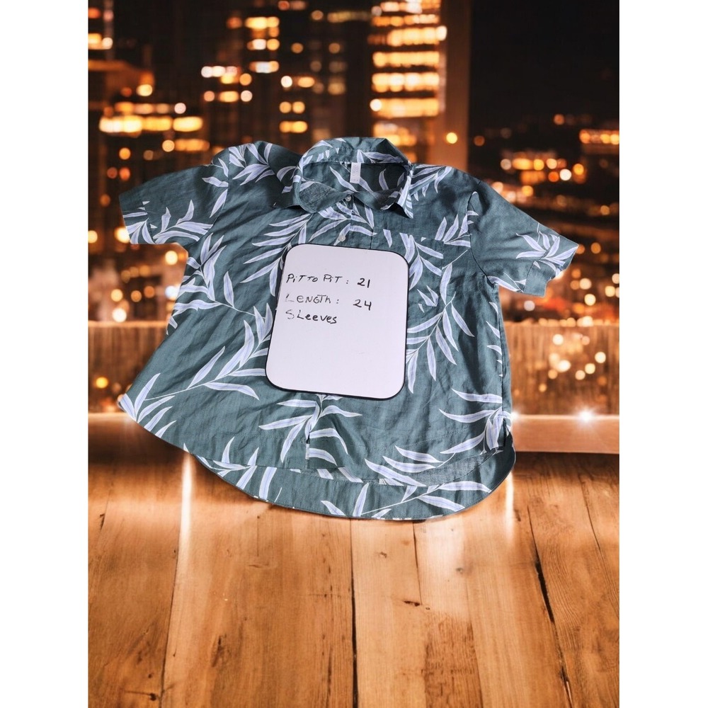 NWT Stars Above Pajama Top Women's M Green Palm Print Soft Sleepwear Shirt - Picture 8 of 8